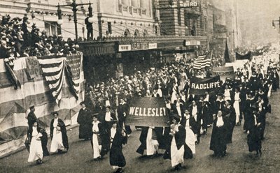 Suffragette Parade, Outside the Adelphi Theatre, New York by American Photographer